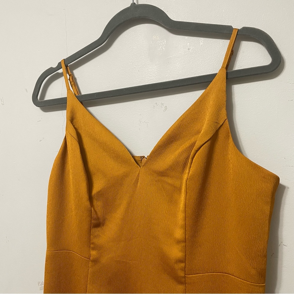 Express Gold Mustard Spaghetti Strap Dress
